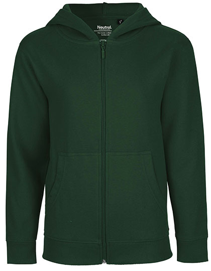 Kids´ Zip Hoodie in Bottle Green, Größe 152/158