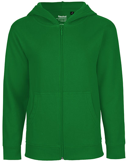 Kids´ Zip Hoodie in Green, Größe 152/158