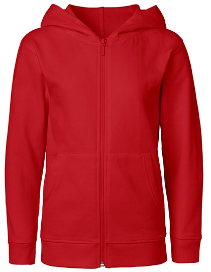 Kids´ Zip Hoodie in Red, Größe 152/158