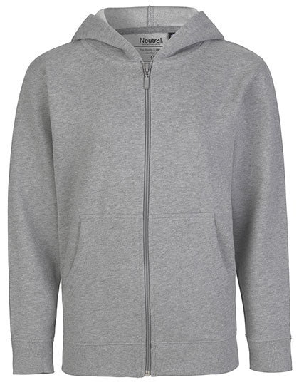 Kids´ Zip Hoodie in Sport Grey, Größe 152/158