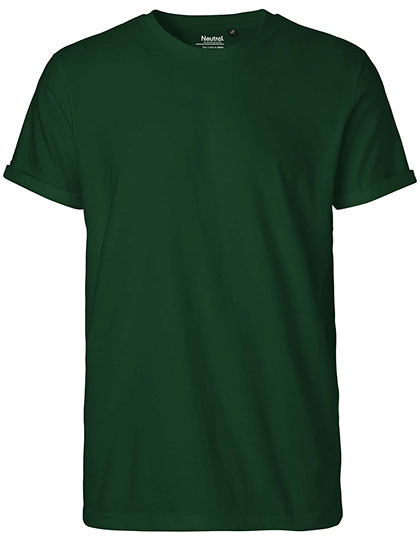 Men´s Roll Up Sleeve T-Shirt in Bottle Green, Größe 3XL