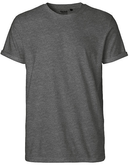 Men´s Roll Up Sleeve T-Shirt in Dark Heather, Größe 3XL