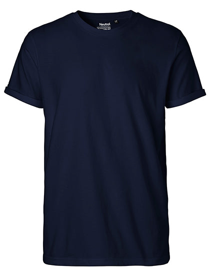 Men´s Roll Up Sleeve T-Shirt in Navy, Größe 3XL