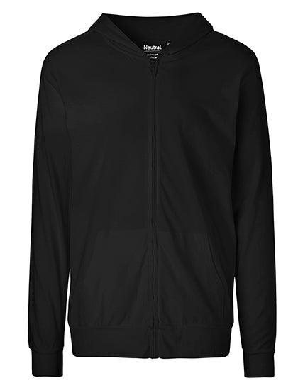 Unisex Jersey Hoodie With Zip in Black, Größe 3XL