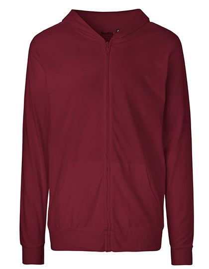 Unisex Jersey Hoodie With Zip in Bordeaux, Größe 3XL