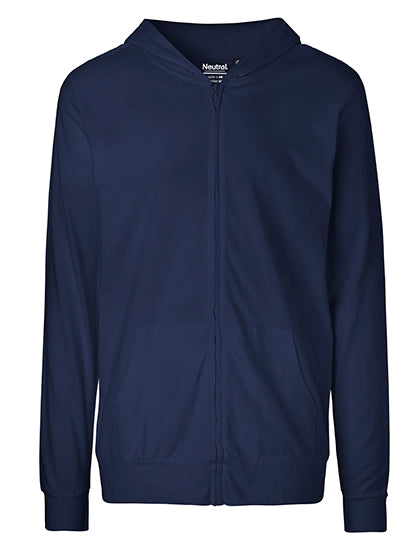 Unisex Jersey Hoodie With Zip in Navy, Größe 3XL