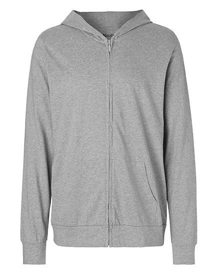 Unisex Jersey Hoodie With Zip in Sport Grey, Größe 3XL