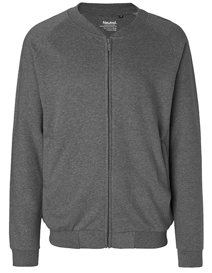 Unisex Jacket With Zip in Dark Heather, Größe 3XL