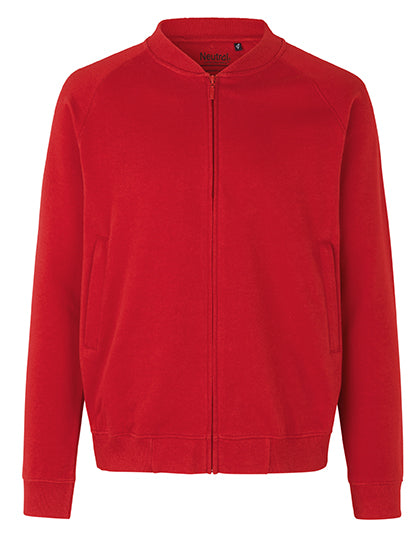 Unisex Jacket With Zip in Red, Größe 3XL