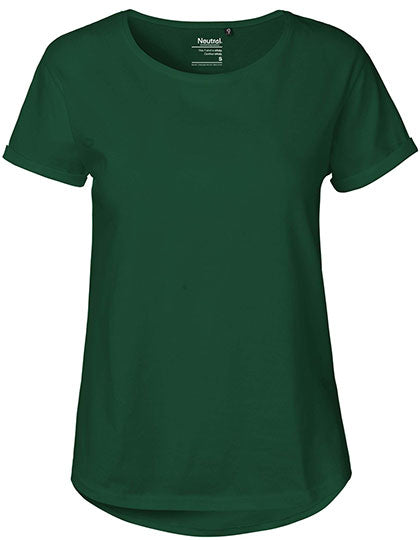 Ladies´ Roll Up Sleeve T-Shirt in Bottle Green, Größe XXL