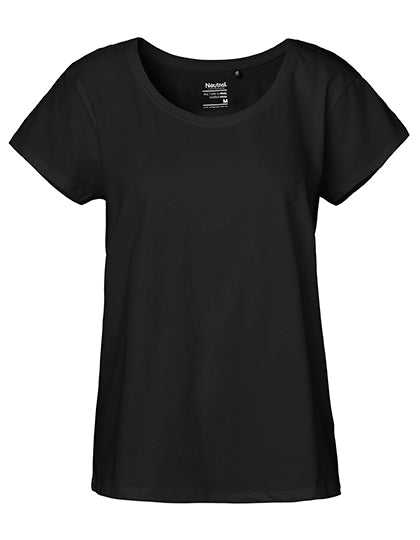 Ladies´ Loose Fit T-Shirt in Black, Größe XXL