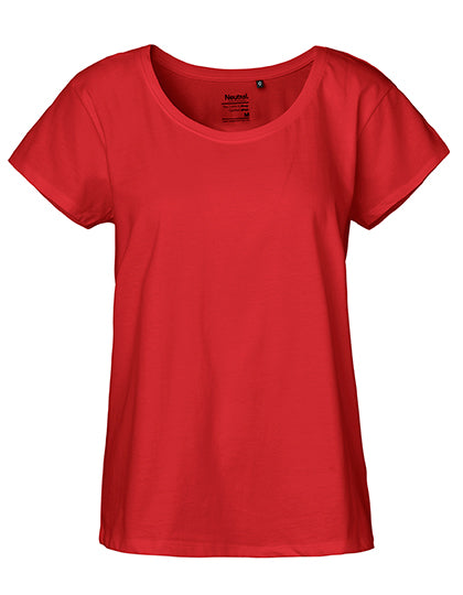 Ladies´ Loose Fit T-Shirt in Red, Größe XXL