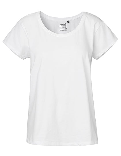Ladies´ Loose Fit T-Shirt in White, Größe XXL