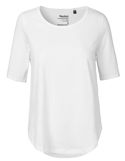 Ladies´ Half Sleeve T-Shirt in White, Größe XXL