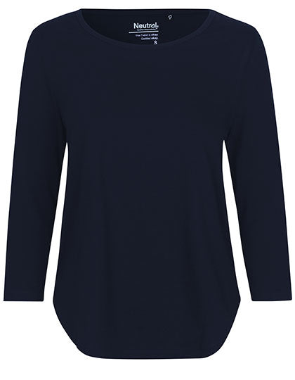 Ladies´ Three Quarter Sleeve T-Shirt in Navy, Größe XXL