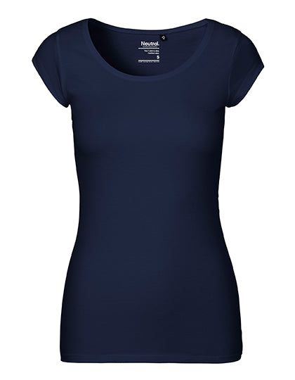 Ladies´ Roundneck T-Shirt in Navy, Größe XXL
