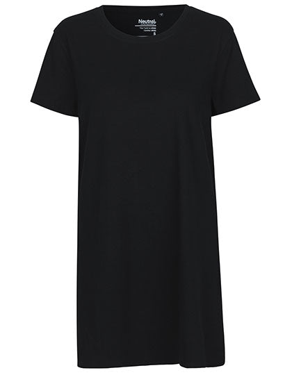 Ladies´ Long Length T-Shirt in Black, Größe XXL