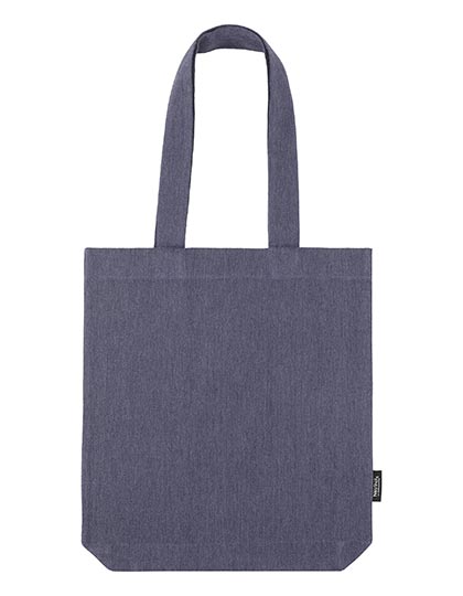 Recycled Twill Bag in Navy Melange, Größe 38 x 42 cm