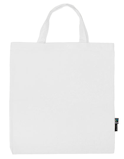 Shopping Bag Short Handles in White, Größe 38 x 42 cm