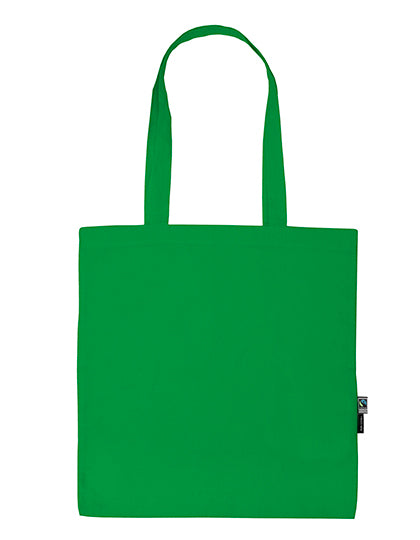 Shopping Bag With Long Handles in Green, Größe 38 x 42 cm