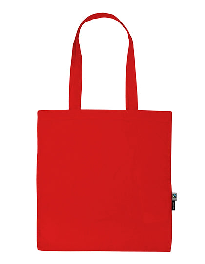Shopping Bag With Long Handles in Red, Größe 38 x 42 cm