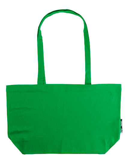 Shopping Bag With Gusset in Green, Größe 51 x 32 x 14 cm