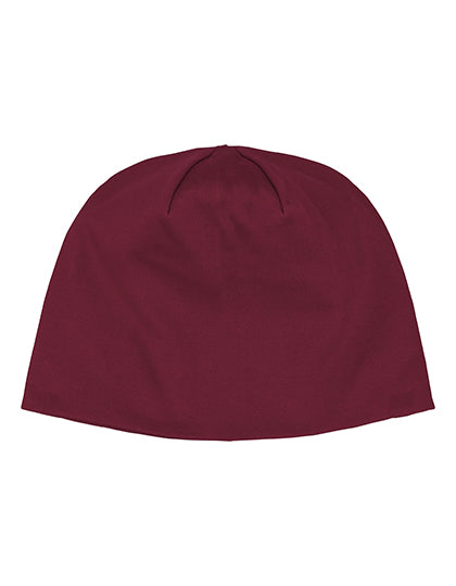 Interlock Beanie in Bordeaux, Größe One Size