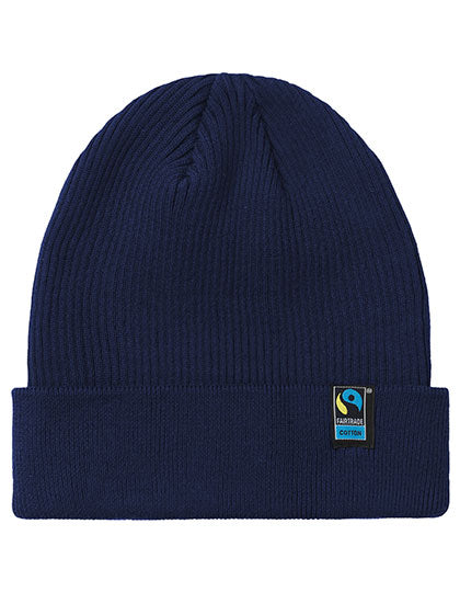 Mixed Knit Beanie in Navy, Größe One Size