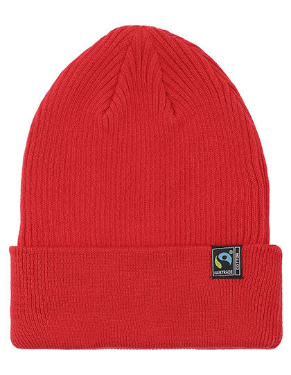 Mixed Knit Beanie in Red, Größe One Size