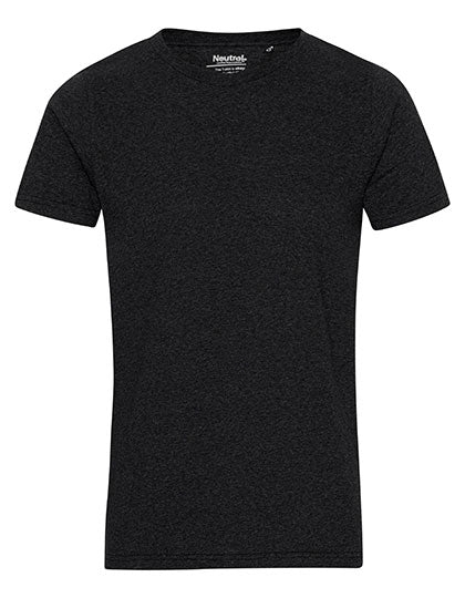 Recycled Cotton T-Shirt in Black Melange, Größe 3XL