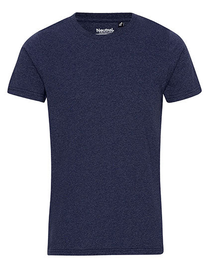 Recycled Cotton T-Shirt in Navy Melange, Größe 3XL