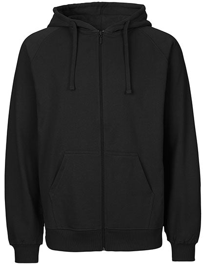 Unisex Tiger Cotton Hoodie With Zipper in Black, Größe 3XL