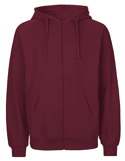 Unisex Tiger Cotton Hoodie With Zipper in Bordeaux, Größe 3XL