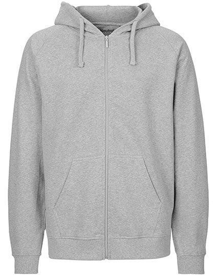 Unisex Tiger Cotton Hoodie With Zipper in Sport Grey, Größe 3XL