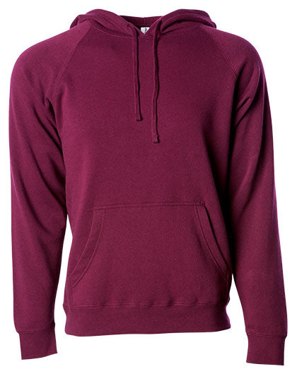 Unisex Midweight Special Blend Raglan Hooded Pullover in Maroon, Größe 3XL