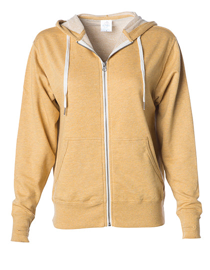 Unisex Midweight French Terry Zip Hood in Golden Wheat Heather, Größe XXL