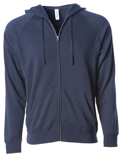 Unisex Midweight Special Blend Raglan Zip Hood in Classic Navy, Größe 3XL