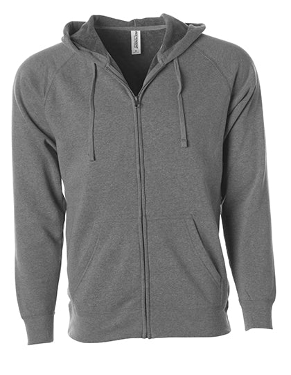 Unisex Midweight Special Blend Raglan Zip Hood in Nickel, Größe 3XL