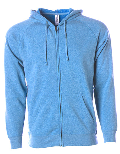 Unisex Midweight Special Blend Raglan Zip Hood in Pacific, Größe 3XL