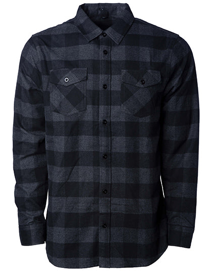 Unisex Flannel Shirt in Charcoal Heather, Größe 3XL