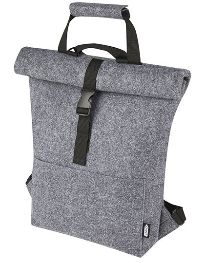Felt Roll-Top Bike Backpack in Medium Grey, Größe 37 x 42 x 11 cm