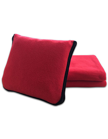 Decken-/Kissen-Set "2 in 1" in Red, Größe 175 x 120 cm