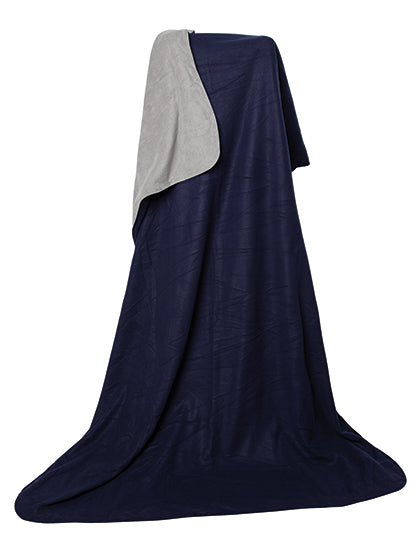 Duodecke Fleece/Coral in Navy Blue, Größe 180 x 130 cm