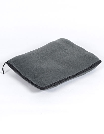 Mikrofleece-Decken-Kissen-Set Recycled in Grey, Größe 180 x 130 cm