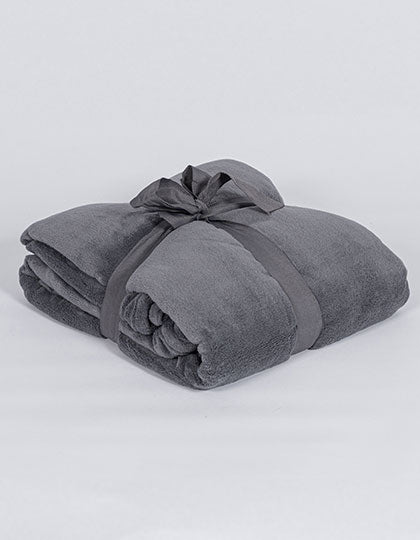 Coral-Fleece-Decke Recycled in Grey, Größe 220 x 150 cm