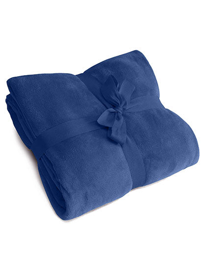Coral-Fleece-Decke Recycled in Navy Blue, Größe 220 x 150 cm