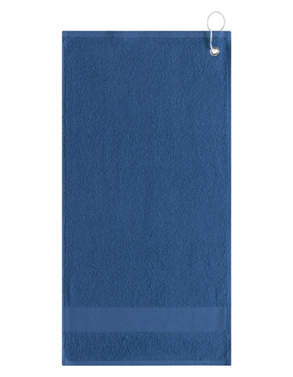 Golfhandtuch mit Aufhänger in Navy, Größe 55 x 30 cm