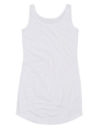 Curved Vest Dress in White, Größe XL
