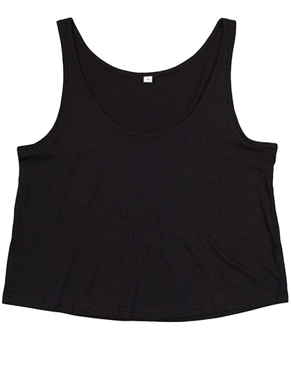 Women´s Organic Crop Vest in Black, Größe L