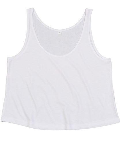 Women´s Organic Crop Vest in White, Größe L